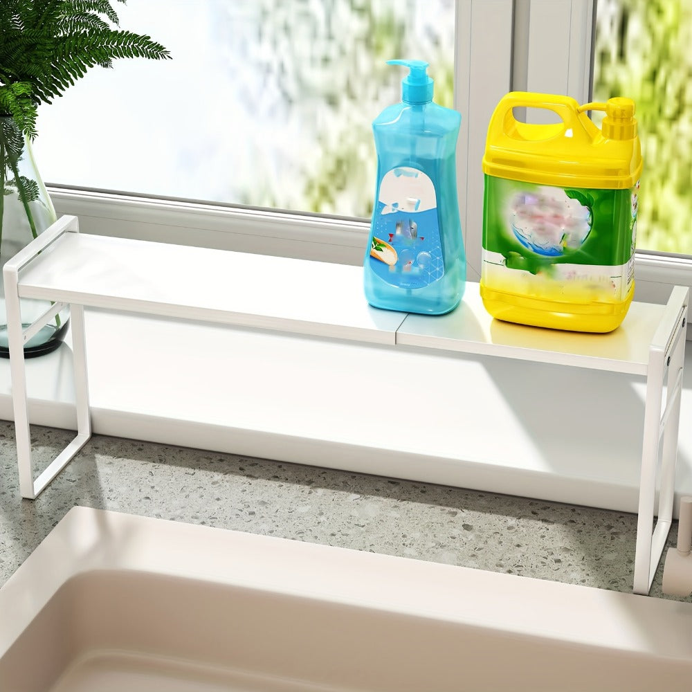 Narrow Shelf Organizer for Kitchen Bathroom Windowsill ¨C Slim Adjustable Stackable Rack for Small Spaces, Counter Top, Window Plant Stand, Tall Thin Storage Shelving Unit