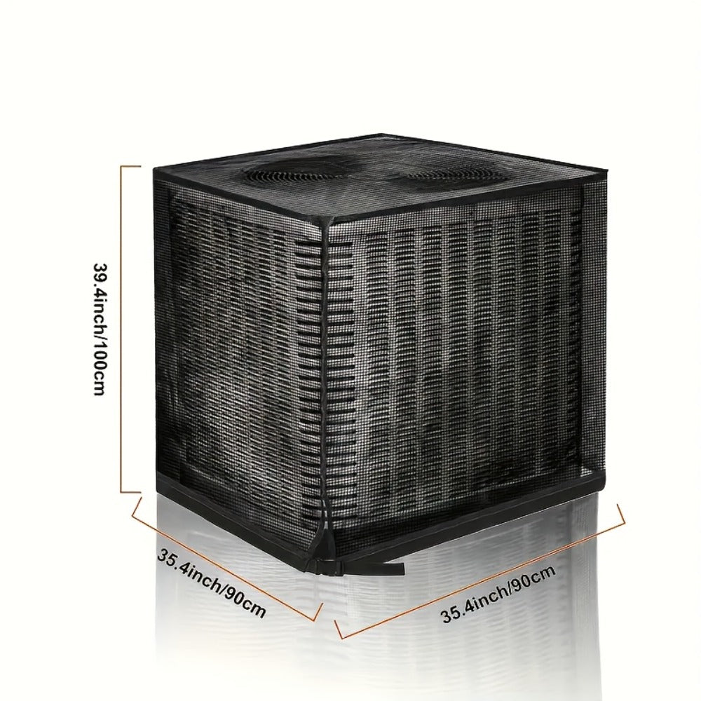 Outdoor AC Unit Cover Heavy Duty Waterproof Central Air Conditioner Cover with Mesh Vent Adjustable Straps UV Rain Snow Debris Bug Leaf Protection XS M L