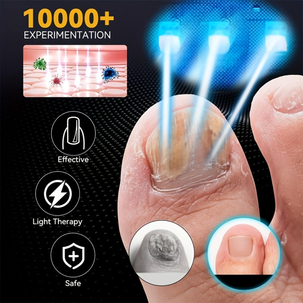 Nail Fungus Treatment Device ¨C FDA Cleared Light Therapy for Toenails & Fingernails, Foldable Laser Nail Cleaning Device for Discolored & Thickened Nails, At-Home Nail Care Gift