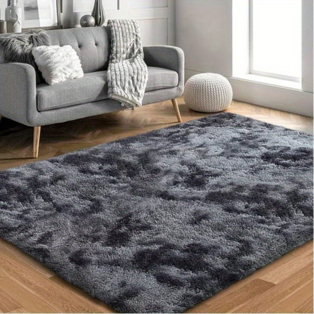 Gradient Color Soft Area Rug - Washable Anti-Slip Shaggy Fluffy Carpet for Living Room & Bedroom | Modern Machine-Made Floor Mat in Extra Large Sizes | Cozy Plush Rug in Multiple Colors