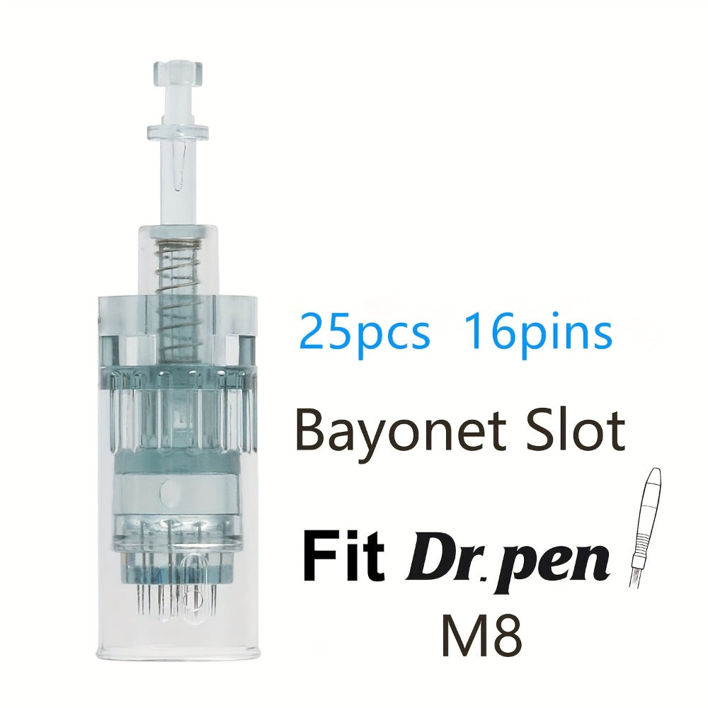 Dr. Pen M8 Replacement Cartridges 25Pcs - 16/36 Pins & Round Nano