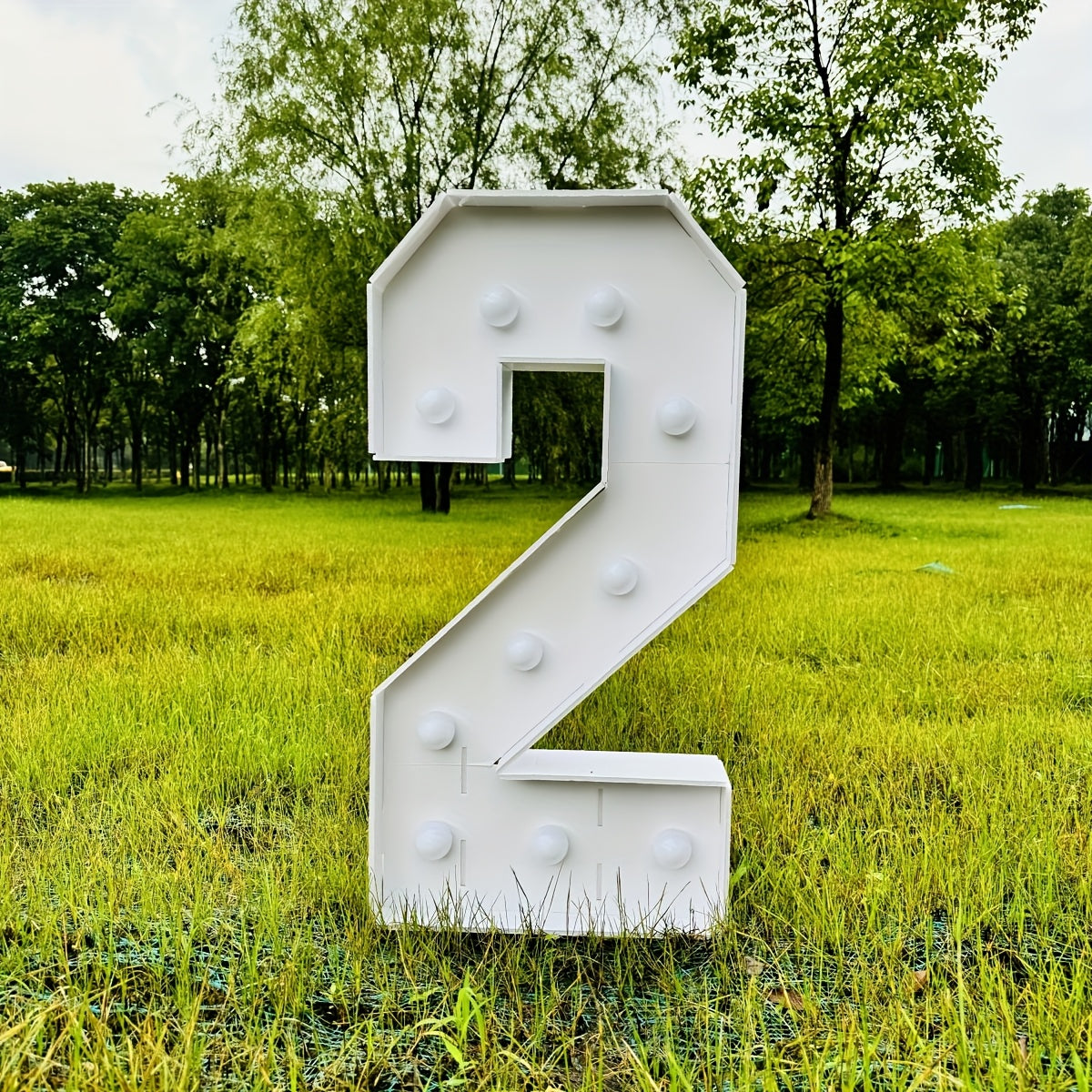 3ft Glowing Number Sign ¨C Warm White LED 3D KT Board 36 Inch Freestanding Party Decoration for Birthday Anniversary Wedding