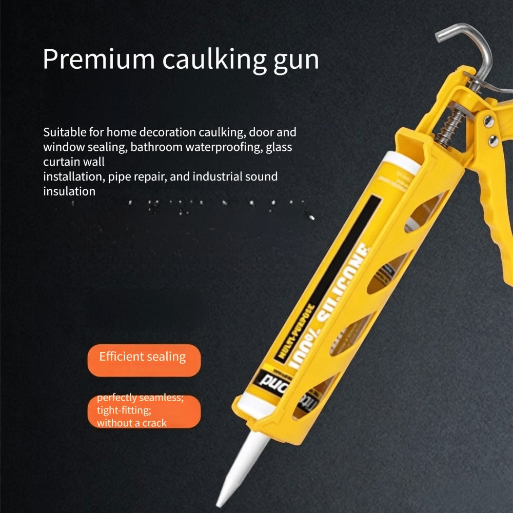Caulking Gun Manual Drip-Free ¨C Lightweight Multi-Function Sealing Gun for Bathroom, Balcony, Doors & Windows, Home Decoration & Construction Projects, Easy-Squeeze Caulk Applicator