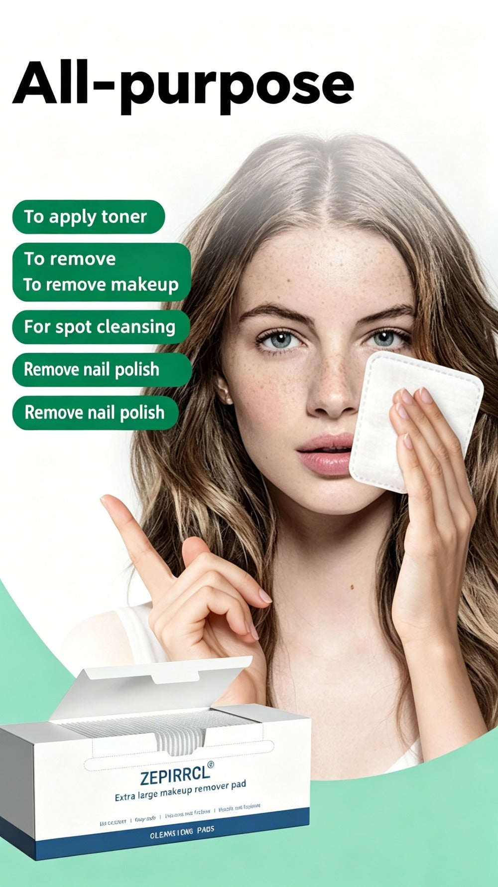 Makeup Remover Pads Disposable 100/200pcs ¨C 3-Layer Thickened Cotton Squares for Face Cleansing, Skincare & Nail Polish Removal, Soft Touch No Friction, 2.76x2.36 inch, Individually Boxed