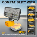 LED Work Light Compatible with DeWalt 20V Battery - 18W/84W Adjustable Floodlight, 4/8 Inch Portable Jobsite Light with USB & Type-C Ports, Angle Adjustable for Camping Automotive Repair Worksite
