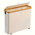 Bamboo Toilet Paper Holder Freestanding Bathroom Storage Organizer Holds 12 Rolls Tissue Roll Dispenser Modern Slim Design for Bathroom Bedroom Laundry Room Tissue Accessories Storage