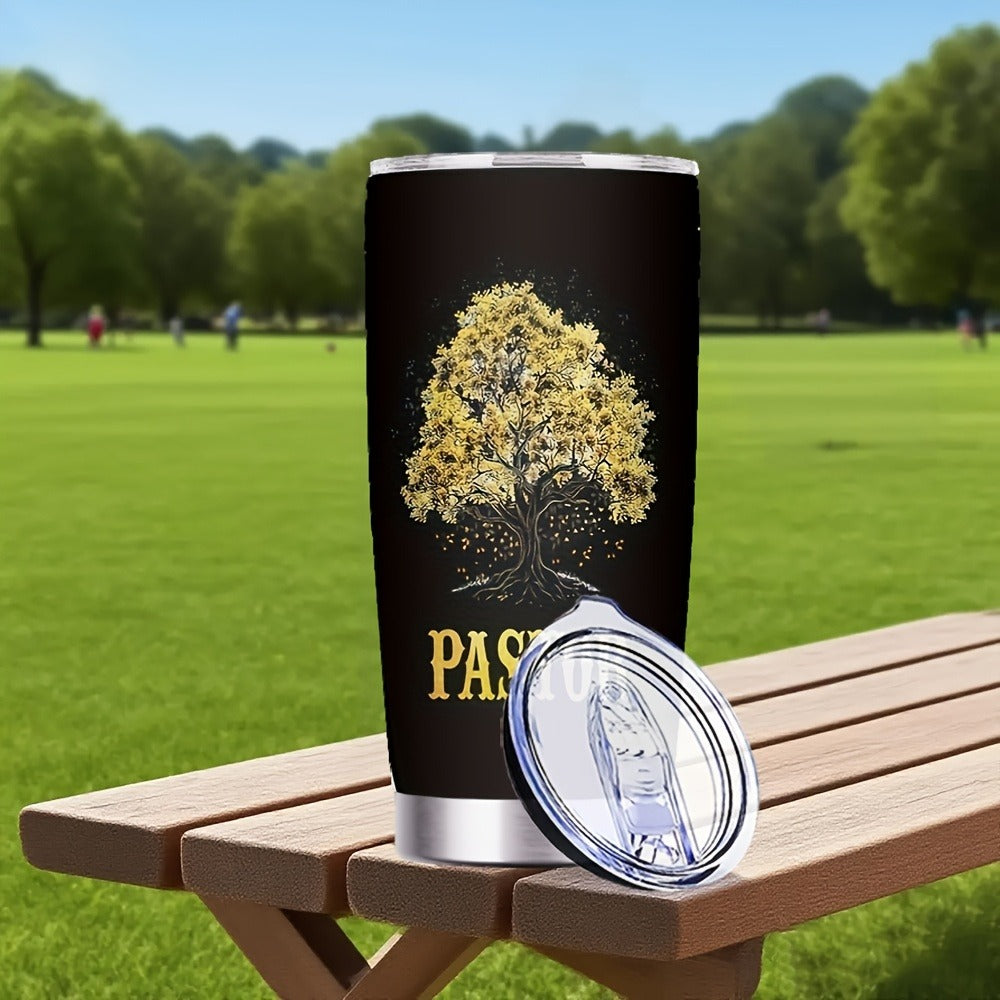 Insulated Tumbler 20oz with Lid & Straw ¨C Tree of Life Stainless Steel Travel Coffee Mug for Hot & Cold Drinks, Camping Cup, Holiday Gift