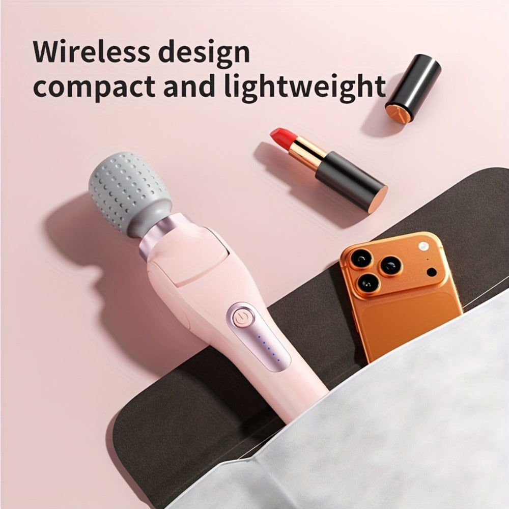 Electric Handheld Massager 180¡ã Foldable Massage Stick | 5-Speed Vibration USB Rechargeable Rotating Head | Full Body Relief Neck Back Shoulder Leg Waist | Portable Cordless Massager Gift for Women Men
