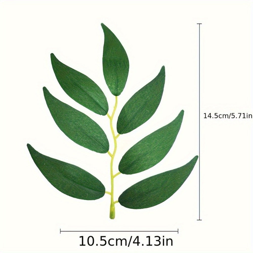 Artificial Ivy Leaves 100pcs Real Touch Faux Greenery Bulk, Realistic Plastic Willow Leaf for Wedding Home Decor DIY Wreaths Party Outdoor Decoration, Lush Ivy Vine Leaves Long Lasting