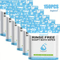 Disposable Bath Wipes No Rinse Body Wipes 11.81x11.81 Inch Large Shower Wipes for Travel Camping Outdoor Fitness Swimming Bedridden Adults Elderly Post Surgery Cleansing Wipes 50 or 125 Count