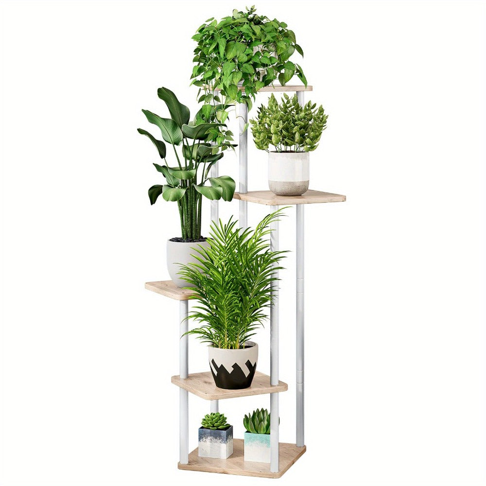 Plant Stand Indoor Multi Tier Corner Metal Flower Stand Tall Plant Shelf for Living Room Bedroom Patio Garden Balcony 5 Tier 7 Tier 9 Tier Black White Black Oak Utility Rack