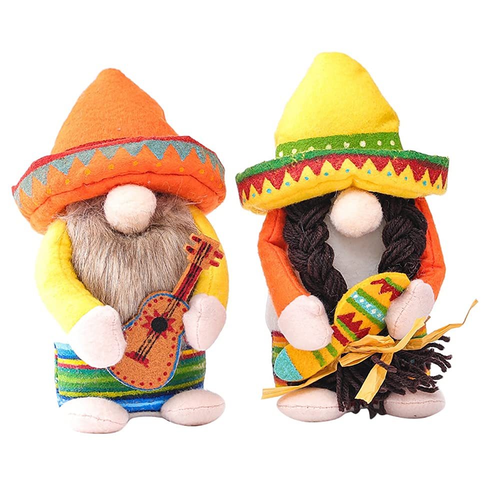 Gnome Plush Doll Shelf Sitter 2pcs ¨C Swedish Tomte Elf Figurines for Coffee Bar, Farmhouse Kitchen & Home Decor ¨C Cute Dangle Leg Gnomes Gift for Coffee Lovers