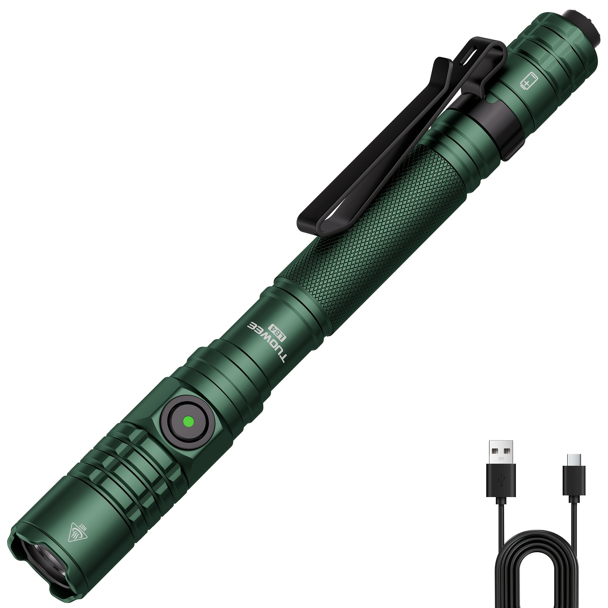 Tactical Penlight 1200 Lumen EDC Flashlight | High-Brightness Torch with Tail Switch Multi-Mode | Slim Pocket Light for Everyday Carry, Camping, Outdoor Activities & Work Lighting