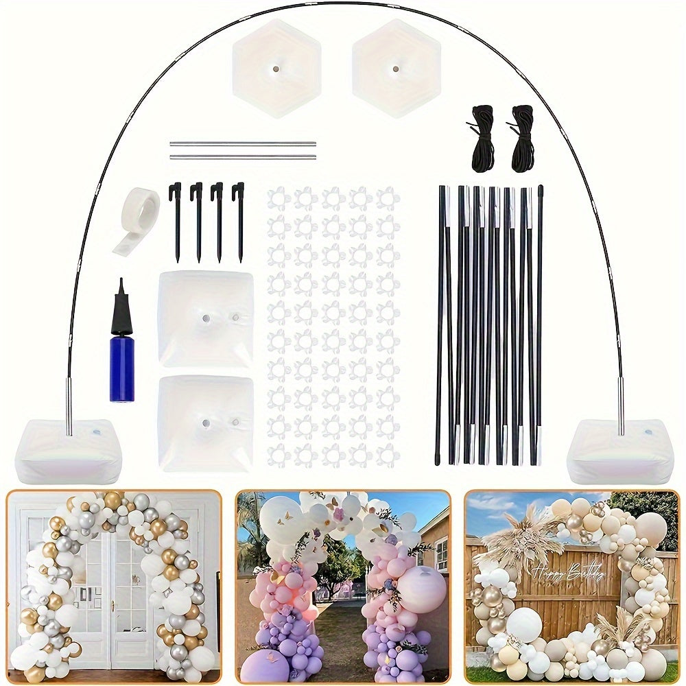 Balloon Arch Kit with Base Stand ¨C Adjustable Floor Arch Stand, Water Fillable Base, Pump & Clips Included, 108x96in for Birthday Wedding Graduation Halloween Christmas Party Decorations