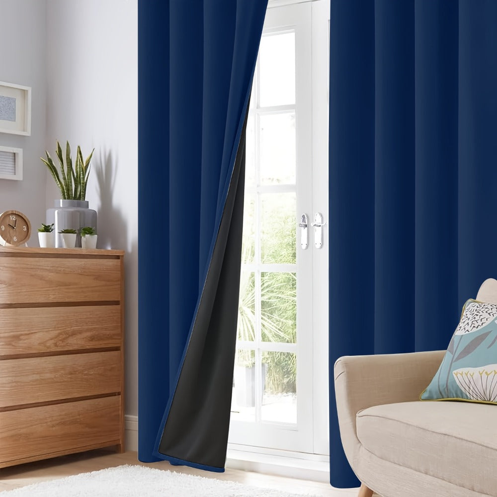 Blackout Curtains 4 Panels Thermal Insulated Room Darkening Drapes ¨C Rod Pocket, Energy Saving, Solid Color for Bedroom & Living Room, 7 Colors & Multiple Sizes