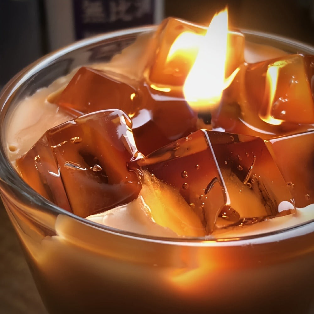 Coffee Candle Handcrafted ¨C 200g Iced Coffee Scented Soy Candle in Single Cup Design, Rich Coffee Aroma for Indoor Fragrance, Instagram-Style Niche Birthday Gift Box for Coffee Lovers
