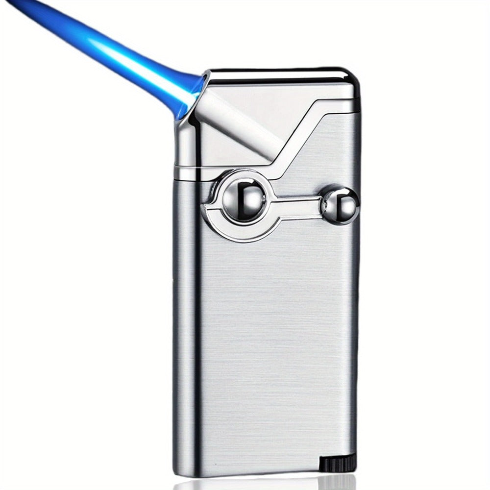 Rocker Ignition Jet Torch Lighter Metal Windproof Refillable - Adjustable Flame for Kitchen, Candle, Aromatherapy & Outdoor Use | Best Gift for Men | Butane Not Included