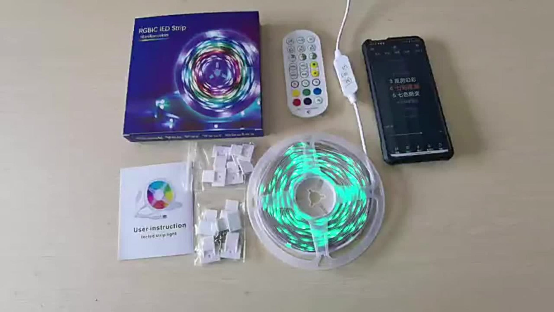 RGBIC TV Backlight Strip Lights for 10-85 Inch TV & Monitor, USB Powered Smart LED Bias Lighting with App Control, IR Remote, Music Sync, Color Changing, Bedroom Living Room Kitchen Christmas Decoration