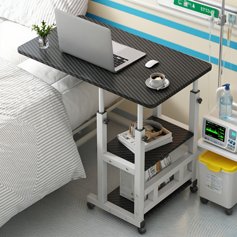 Overbed Table with Casters Adjustable Height ¨C Bedside Nursing Table for Hospital & Home Care, Rolling Laptop Desk for Elderly & Patients, Meal Tray Stand, Multiple Colors