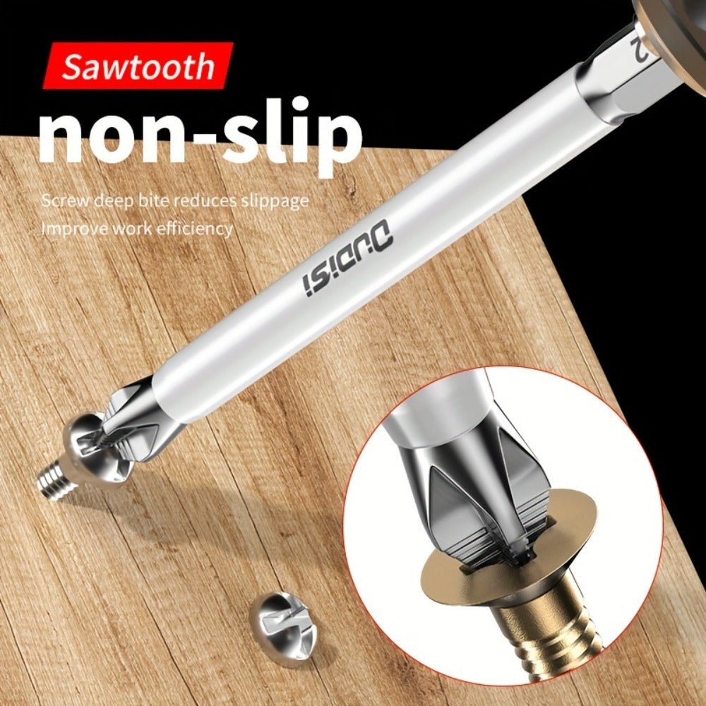 Magnetic Screwdriver Bits Set 6pcs, Phillips Cross Drill Bits with High-Strength Impact Resistance & Non-Slip Design, Electric Screwdriver Bit Kit 25 50 65 70 90 150mm for Power Drills & Hand Tools