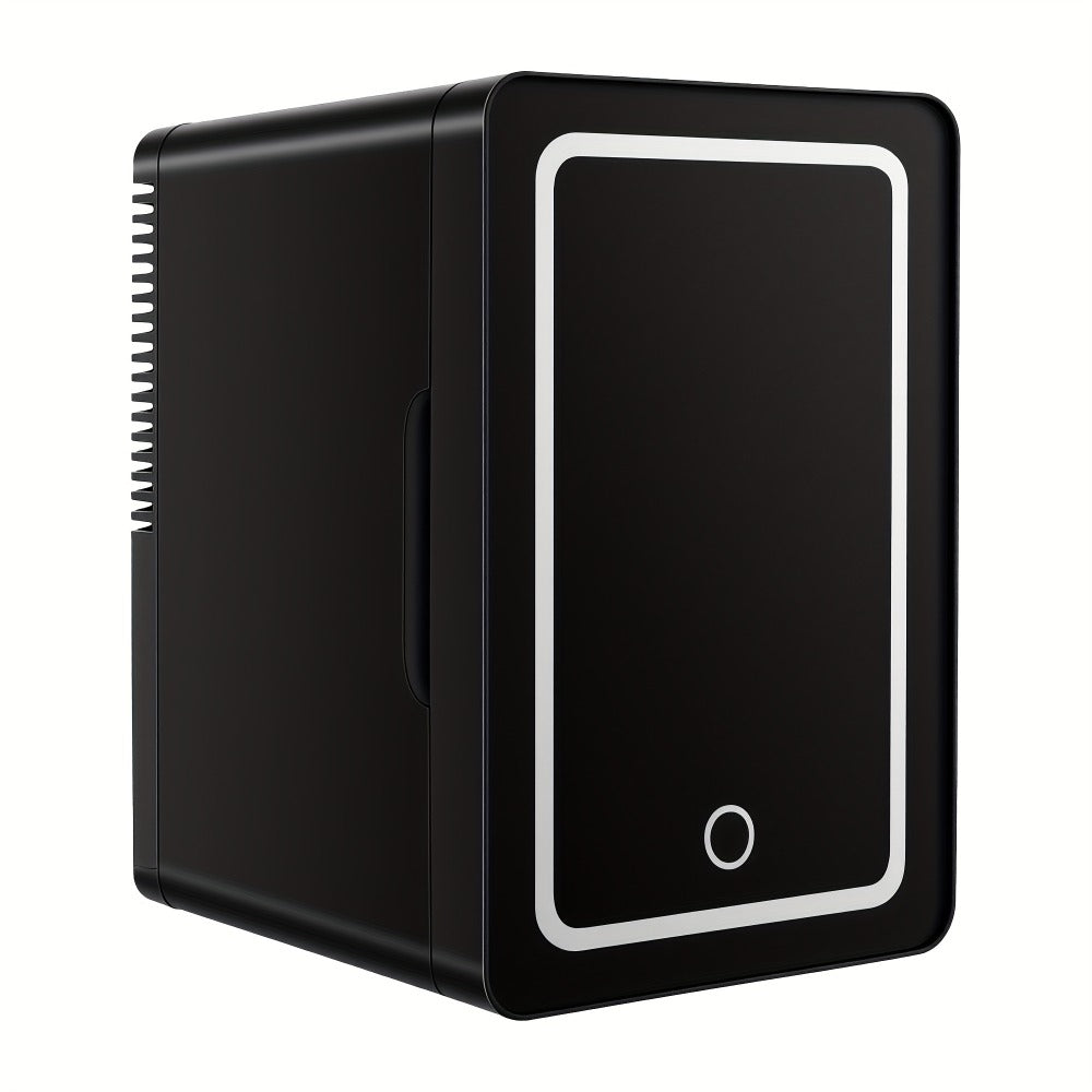 Mini Fridge 1.59 Gal 9-Can - AC/DC Portable Cooler & Heater, Silent Thermoelectric Refrigerator for Skincare, Drinks & Cosmetics, Bedroom, Office, Dorm, Desk, Car & Travel