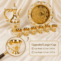Vintage Turkish Coffee Tea Set ¨C Zinc Alloy Teapot, 6 Cups & Tray | European Style Luxury Gift Set for Tea, Coffee & Cappuccino