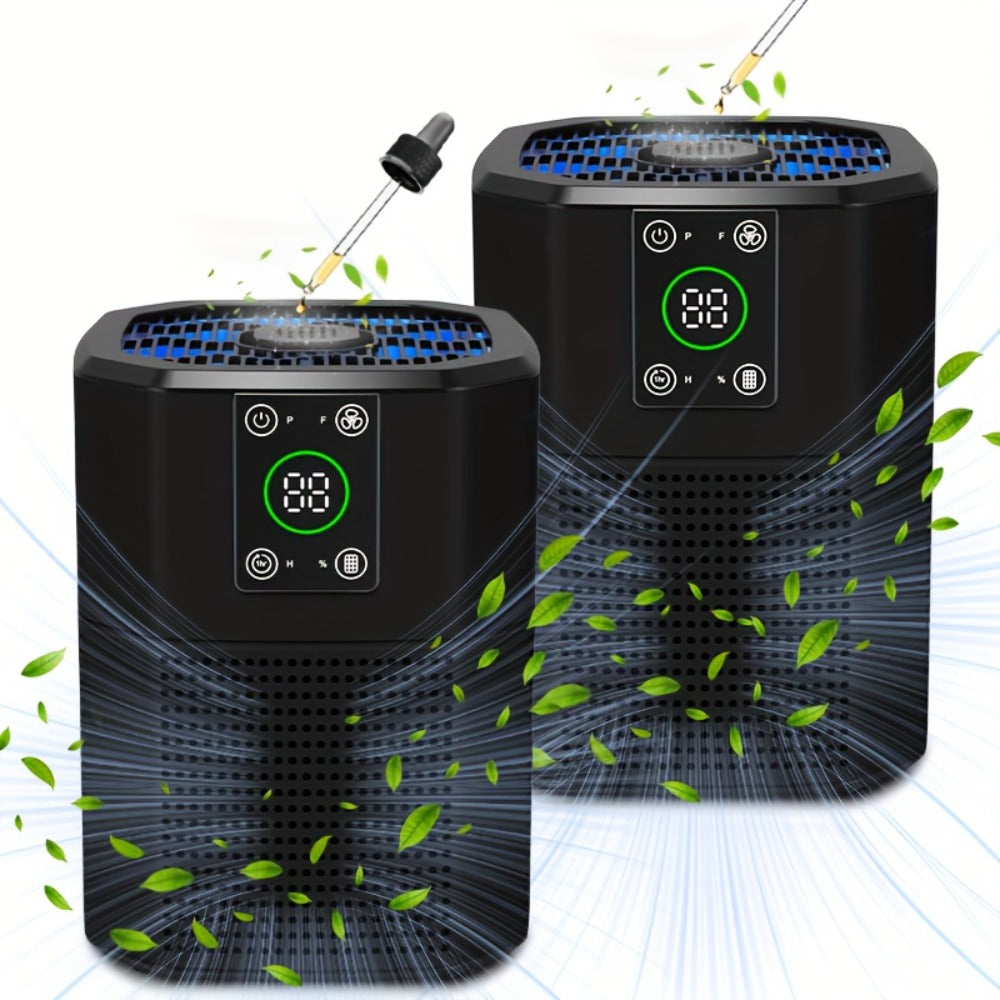 Pet Air Purifier for Home ¨C ULPA Filter Removes Dust, Odor & Smoke, Quiet Sleep Mode, Ambient Light, 4 Modes & 9 Timer Settings for Bedroom, Office & Living Room