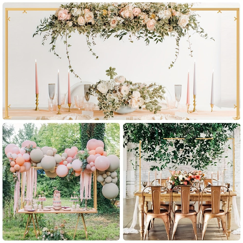 Metal Table Arch Stand Adjustable 6.8ft with Clamps | Black Flower Arch Bracket for Wedding Centerpiece Birthday Christmas Halloween Thanksgiving Easter Hanukkah Party Table Decorations