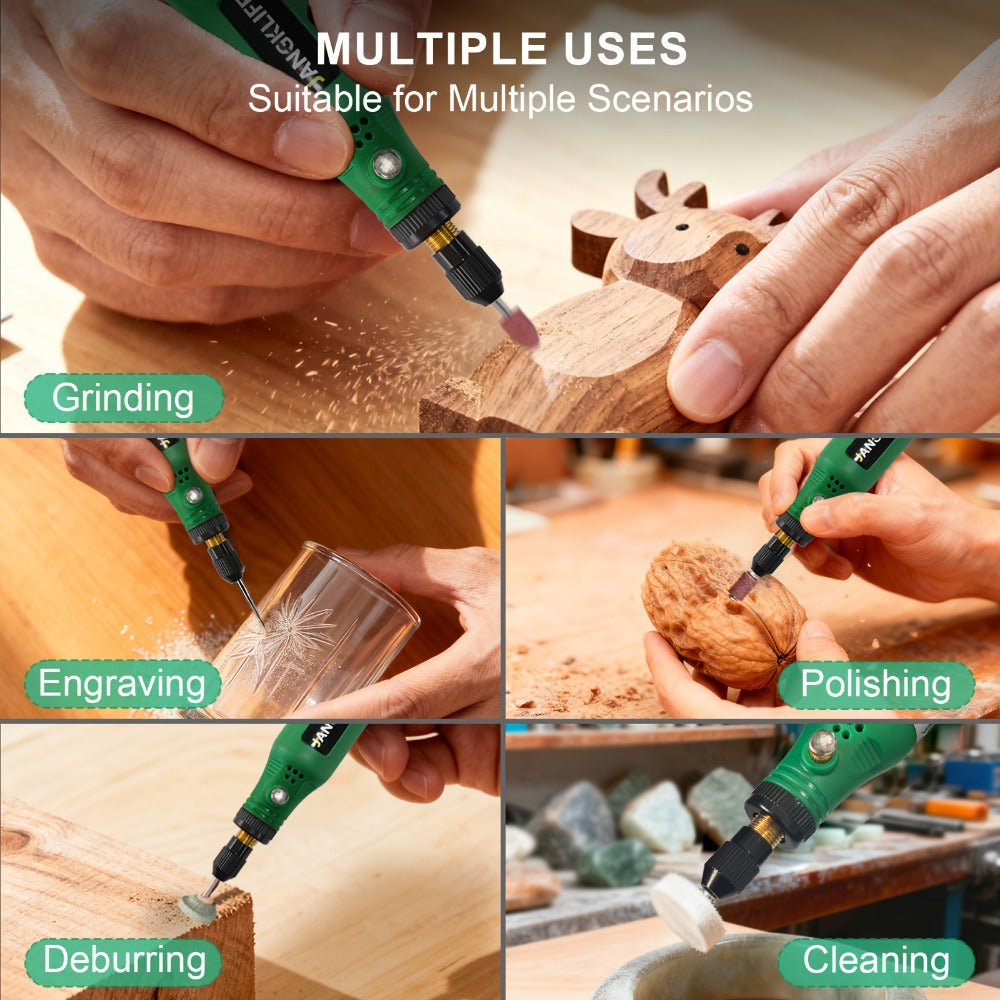 Cordless Rotary Tool Kit 102pcs ¨C Rechargeable Engraving Pen with Adjustable Speed for Wood Carving, Sanding, Polishing & Etching, Portable Mini Electric Grinder
