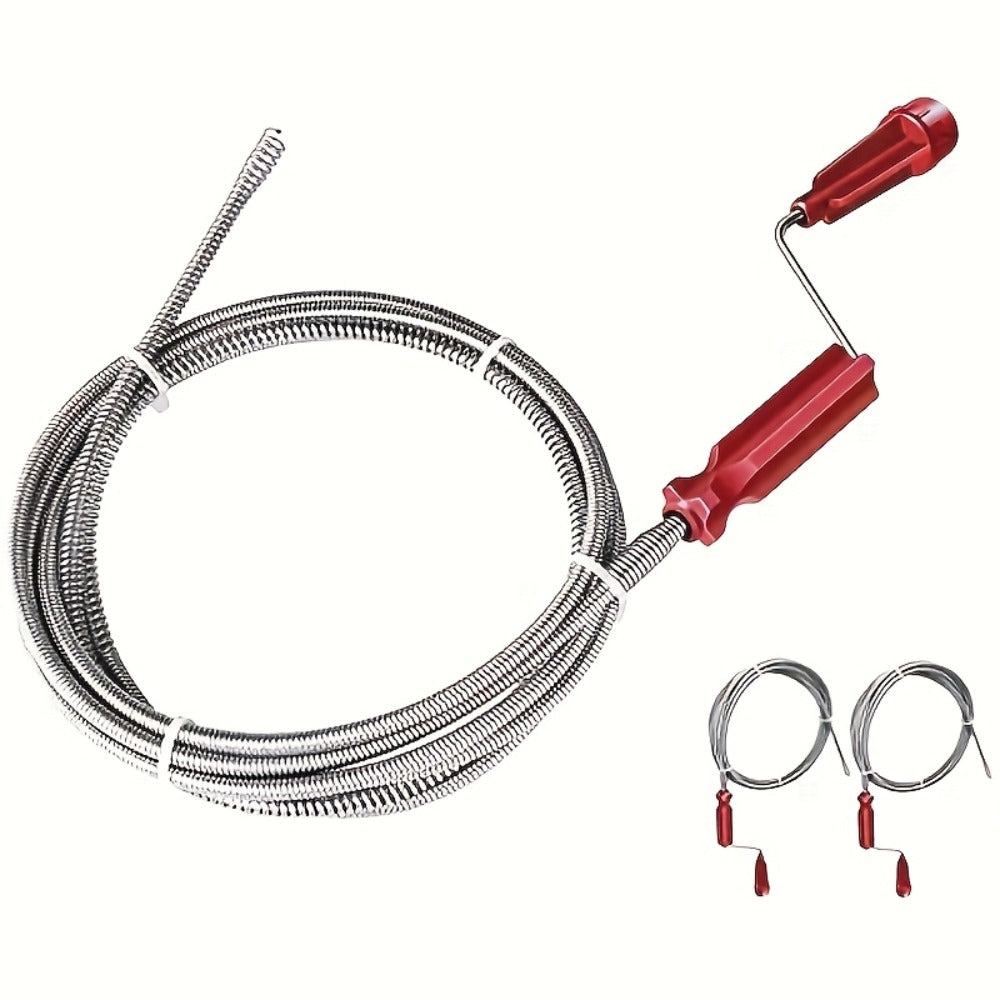 Drain Snake Pipe Cleaner ¨C Flexible Drain Auger for Toilet, Sink, Shower & Sewer Clog Removal, Reusable Spring Wire Drain Unclogger
