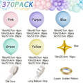 Pastel Balloon Set 370pcs ¨C 10 & 5 Inch Macaron Latex Balloons with Wreath Kit for Birthday Party, Wedding, Graduation & Celebration Decorations