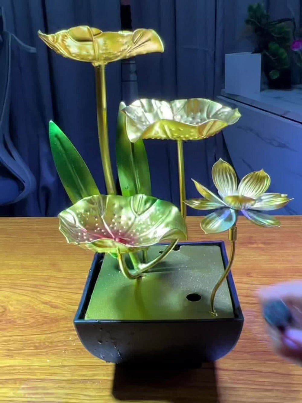 Indoor Tabletop Fountain Desktop Water Feature, Small Relaxing Flowing Water Fountain for Living Room, Bedroom, Office & Spa, Calming Zen Decor & Unique Housewarming Gift