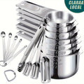 Measuring Cups and Spoons Set Stainless Steel 13-Piece 20-Piece with Leveler Dishwasher Safe Baking Measuring Set for Dry Wet Ingredients Kitchen Cooking Baking Gift
