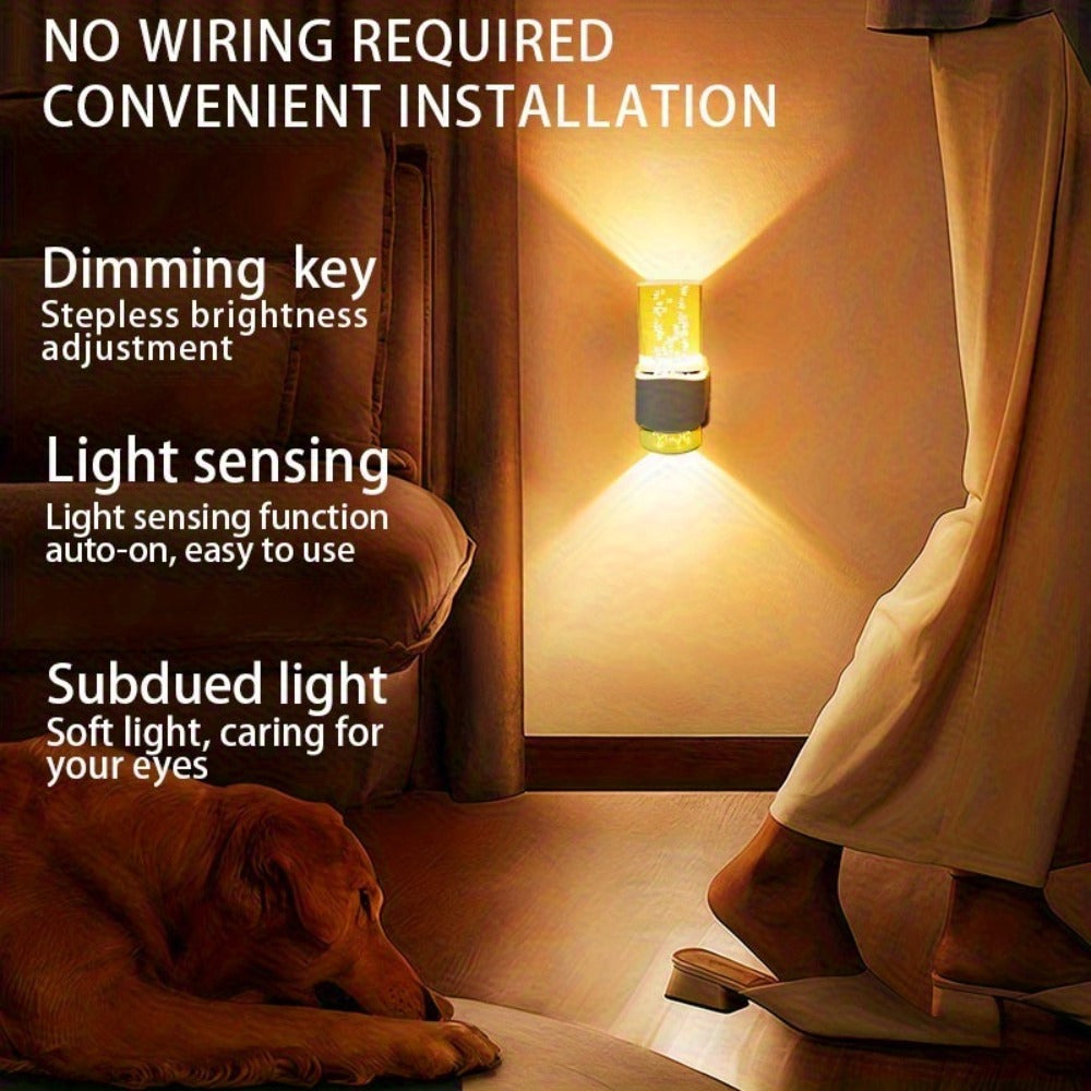 LED Night Light Plug In Wall 2 Pack ¨C 3000K Warm White Dimmable Night Lights with Auto Light Sensor for Hallway Bedroom Bathroom Stairway ¨C Modern Wall Plug Night Light