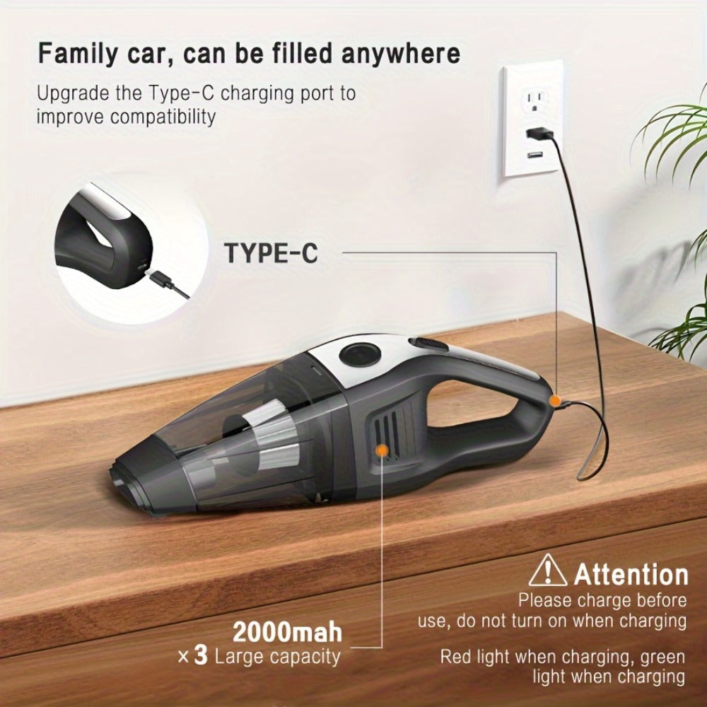 High Power Cordless Vacuum Cleaner for Carpet, Pet Hair & Hard Floors - Wireless Lightweight Household Vacuum with Strong Suction for Home, Car, RV & Kitchen, Ultra-Light Deep Cleaning, Multiple Colors