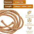 Manila Rope Natural Jute Twisted Hemp Rope ¨C 3/4¡± 1¡± 1-1/4¡± 1.5¡± Thick Heavy Duty Outdoor Rope for Swing Bed Hammock Railing Crafts Tug of War Landscaping Gardening Bundling Home Decor