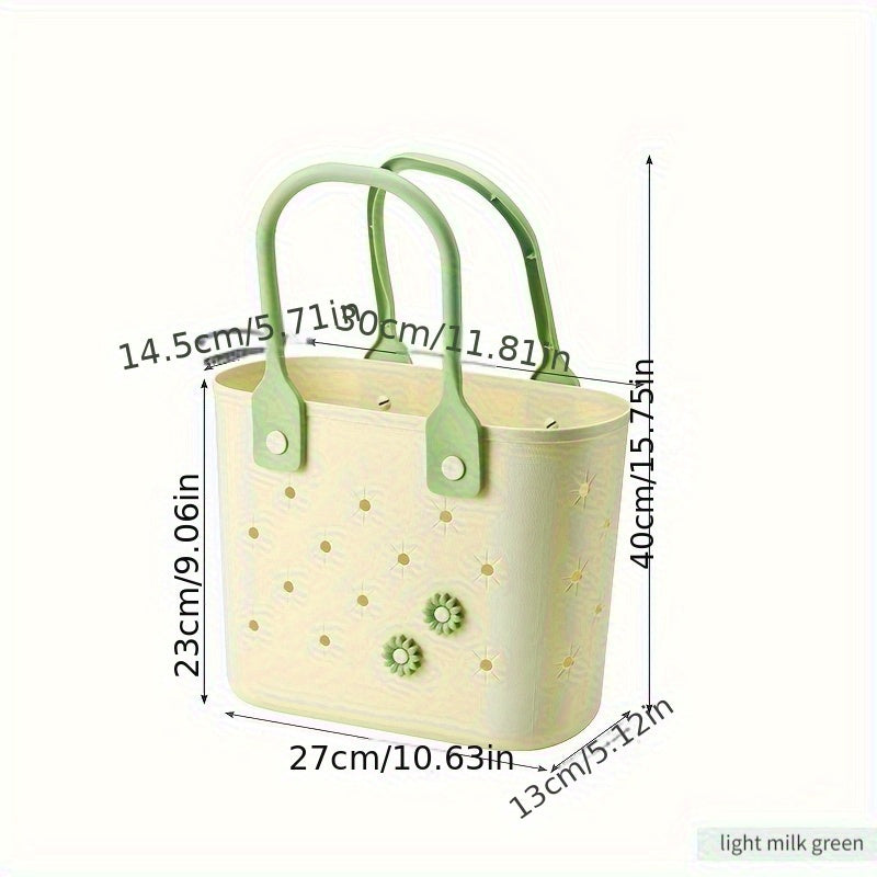 Shower Caddy Basket with Handles - Large Mesh Waterproof Bath Organizer Drainable Sand Water Resistant for Beach Bathroom Dorm College Toiletries Storage Portable Travel Caddy Tote Bag