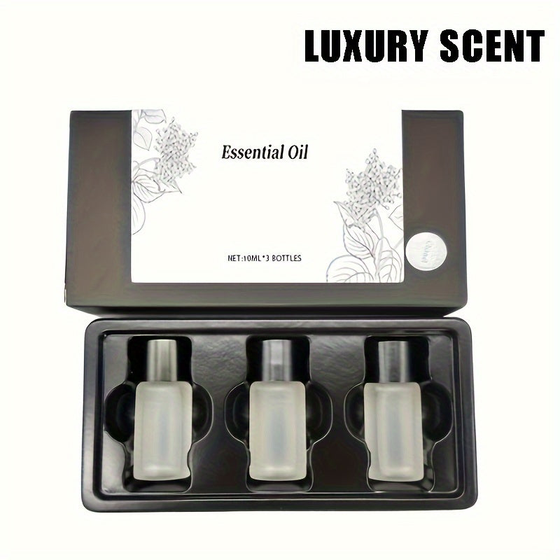 Car Air Freshener Diffuser USB Aromatherapy Humidifier with 3 6 10 Bottles Essential Oils 0.34oz Adjustable Fragrance Output Vehicle Scent Diffuser Gray Blue Red
