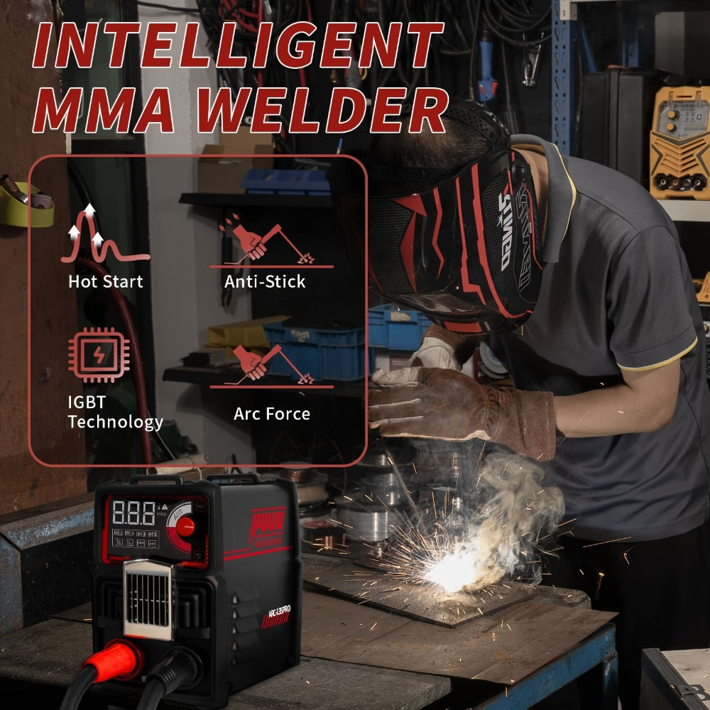 135A 110V MMA Arc Welder Stick Lift TIG 2-in-1 DC Inverter Welder LCD Digital Display Hot Start Thermal Protection Portable Welding Machine