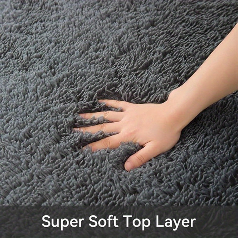 Fluffy Area Rug 6x9 - Super Soft Plush Shag Rug for Living Room & Bedroom, Non-Slip Machine Washable Floor Rug | Tie Dye Modern Home Decor Carpet, Large Fuzzy Rug for Room Decor