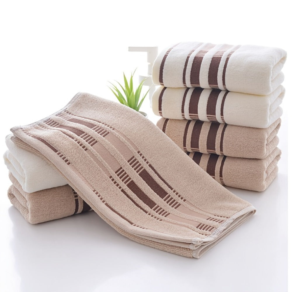 Cotton Face Towels 4-Pack Set, Super Absorbent Soft Pure Cotton Washcloths for Hotel Spa Salon Home Use, Skin-Friendly Cleansing & Dry Hair Towels