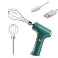 Electric Hand Mixer Cordless USB Rechargeable | 304 Stainless Steel Whisk 3-Speed Settings | Portable Handheld Mixer with 2 Detachable Whisks for Kitchen Baking Cake Cream