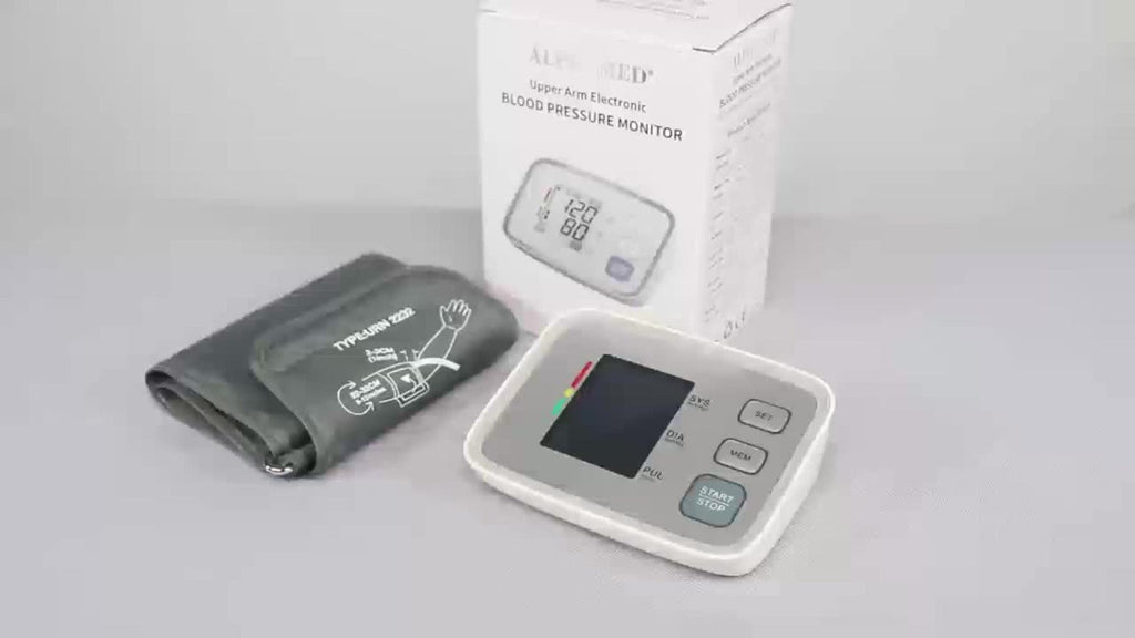 Blood Pressure Monitor Upper Arm - ALPHAMED U80E Automatic Digital Sphygmomanometer with Adjustable Cuff 8.7-17 Inch, 2¡Á90 Group Memory, Large Display for Home Use, Battery Operated