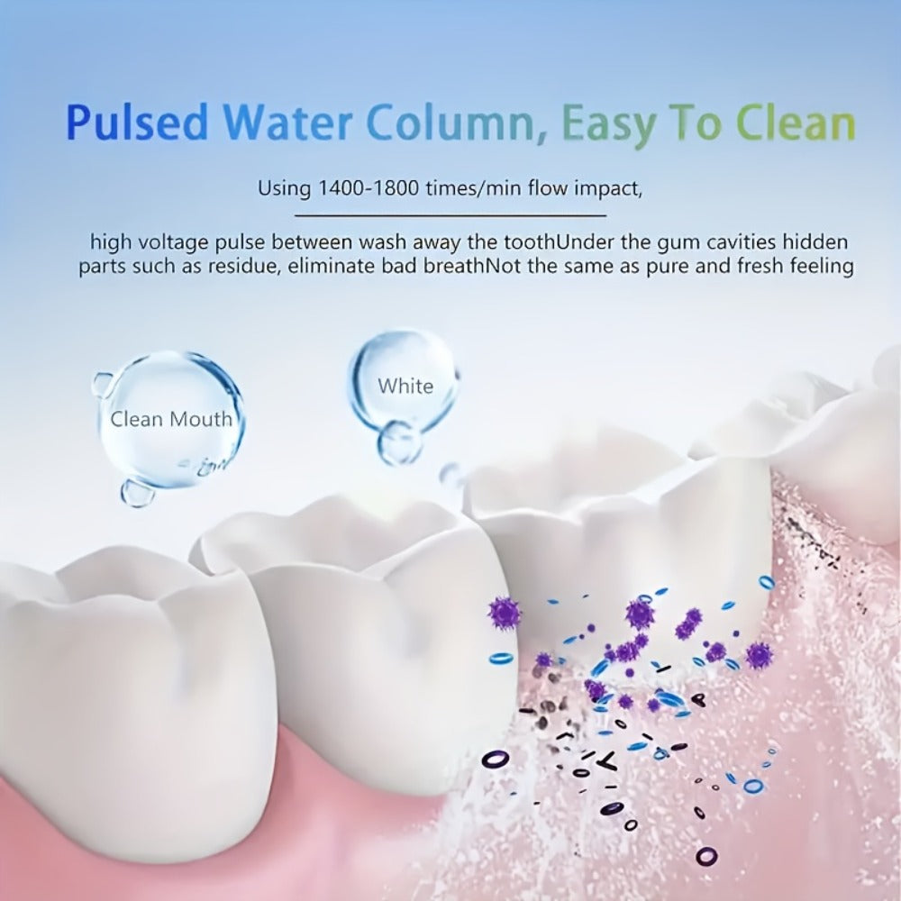 Oral Irrigator with 360¡ã Rotatable Nozzle & Smart Chip Pressure Control ¨C Electric Water Flosser for Deep Tooth & Gum Cleaning, 4 Colors, Portable Dental Mouth Rinser for Home & Travel