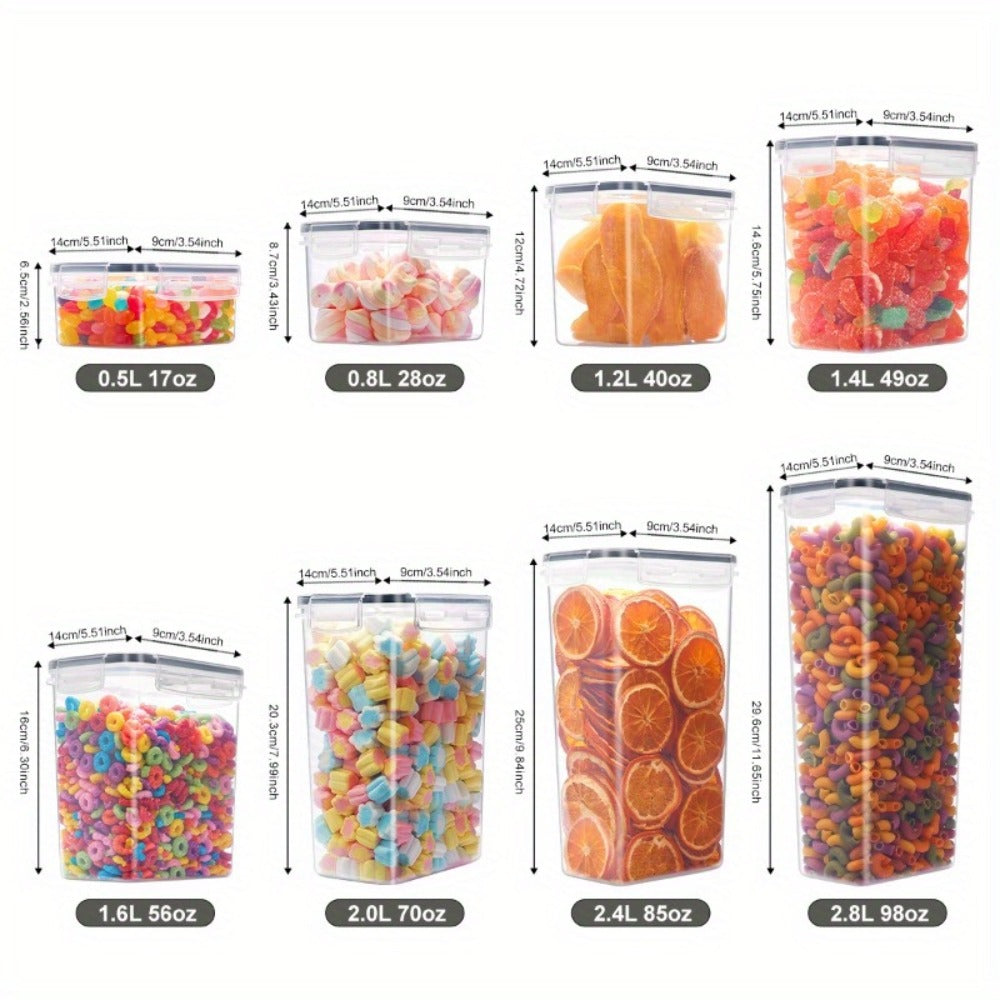 Food Storage Containers with Flip Top Lids - Airtight Plastic Jar Set for Pantry Kitchen Organization, Includes Reusable Labels and Marker, Dishwasher Safe, Available in 6, 12, 14, 20, 48 and 84 Piece Sets for Home Travel and Outdoor Use