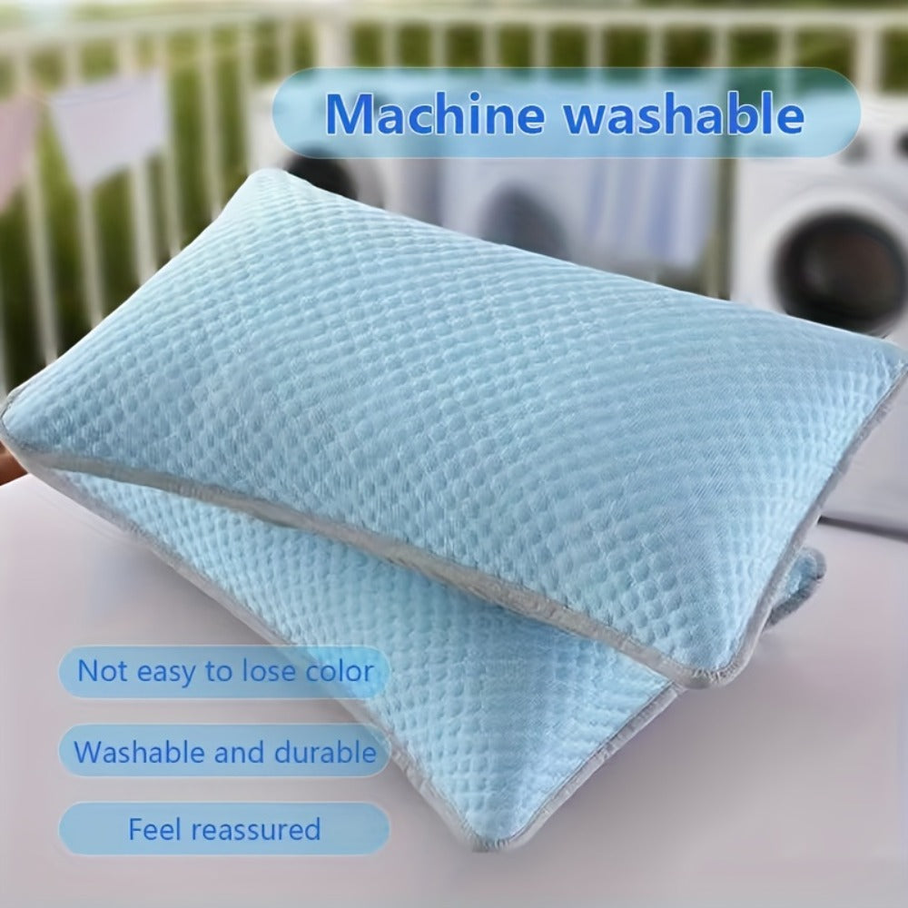 Cooling Pillow Cases 2-Pack 3D Ice Bean Texture ¨C Soft Polyester Pillowcases for Summer | Machine Washable | Cool Sleep Bedroom Pillow Covers | 18.9¡± x 29.13¡± | No Insert