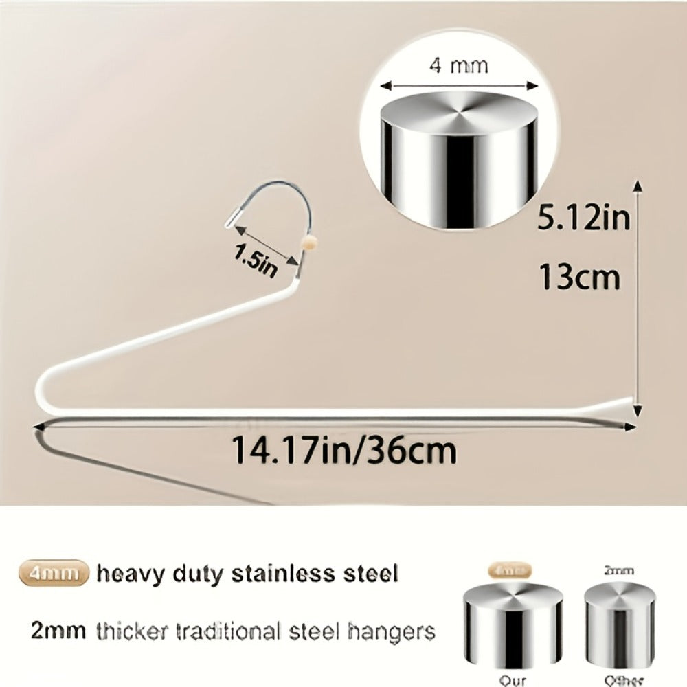 Pants Hangers Metal Open Leg Non-Slip - Heavy Duty Trouser Jeans Hanger for Wardrobe, Space Saving, Black or White, 10/20/30/50pcs
