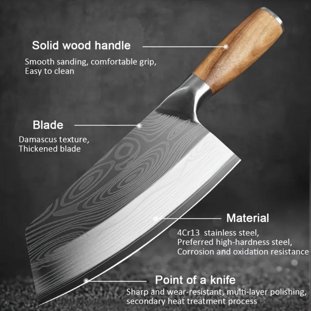 Damascus Chef Knife Set ¨C Sharp Stainless Steel Kitchen Knife with Damascus Pattern Blade for Chopping Vegetables, Meat & Fruit, Professional Home Cook Gift Set 1pc 2pcs 3pcs