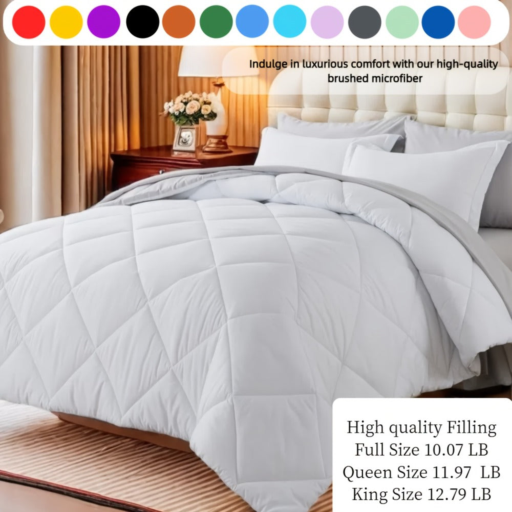 Comforter Set 7-Piece Bed in a Bag Queen King Full Soft Microfiber Down Alternative Comforter Fitted Sheet Flat Sheet Pillow Shams Pillowcases All Season Bedding Set 34 Colors