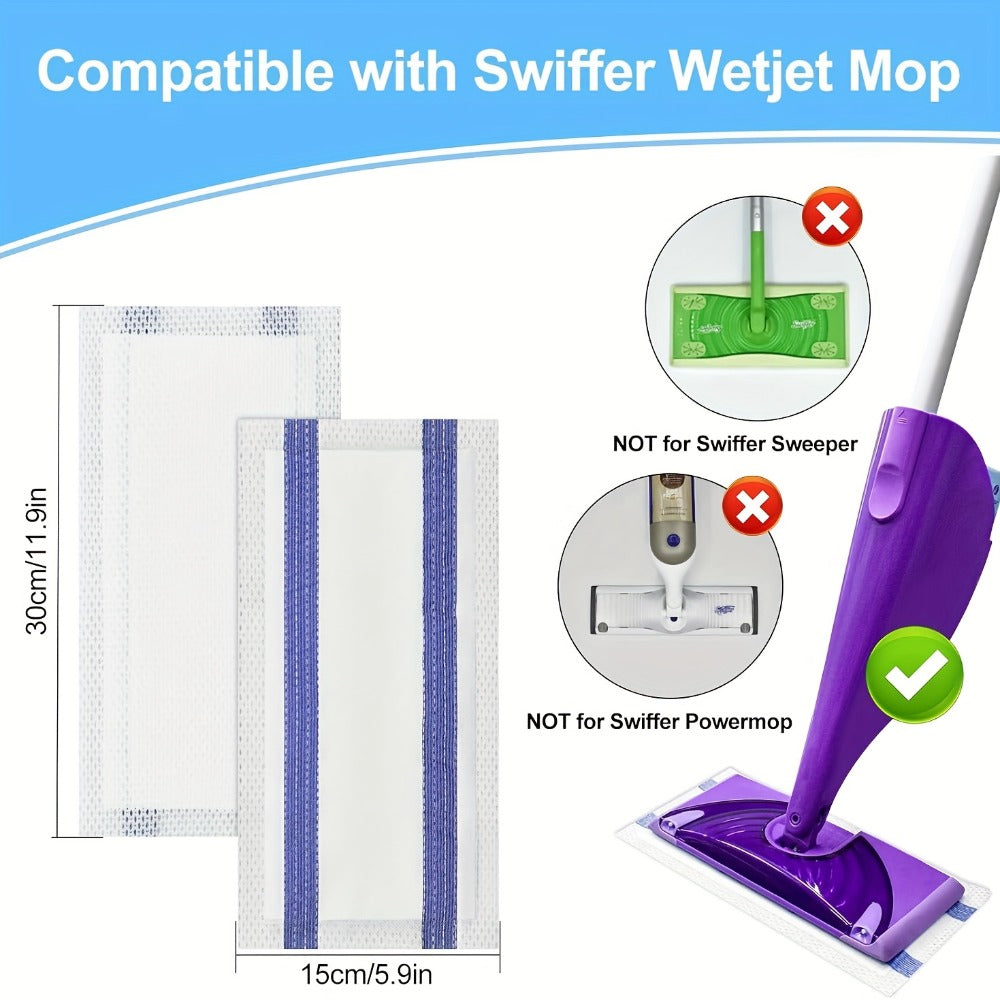 Wet Jet Mop Pads Refills Disposable ¨C 30/60/80/120 Count Multi-Surface Floor Cleaning Pads Compatible with Swiffer WetJet, Thick & Absorbent (No Mop)